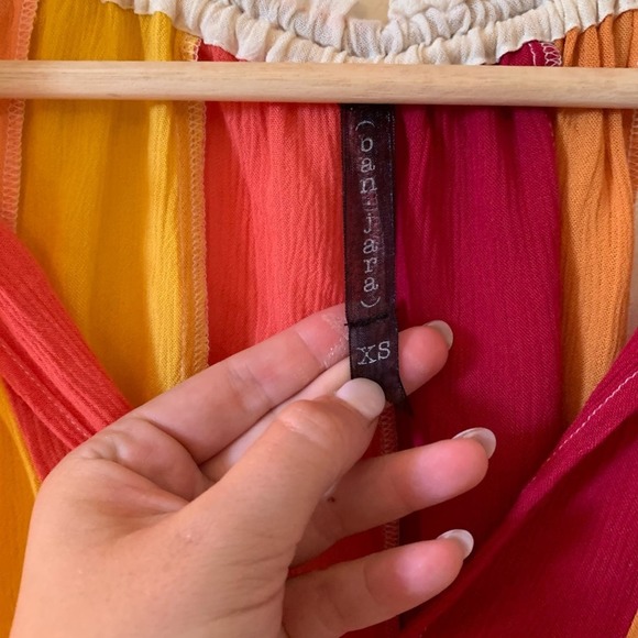 Banjara Multicolor Striped Tank size XS - Picture 3 of 5